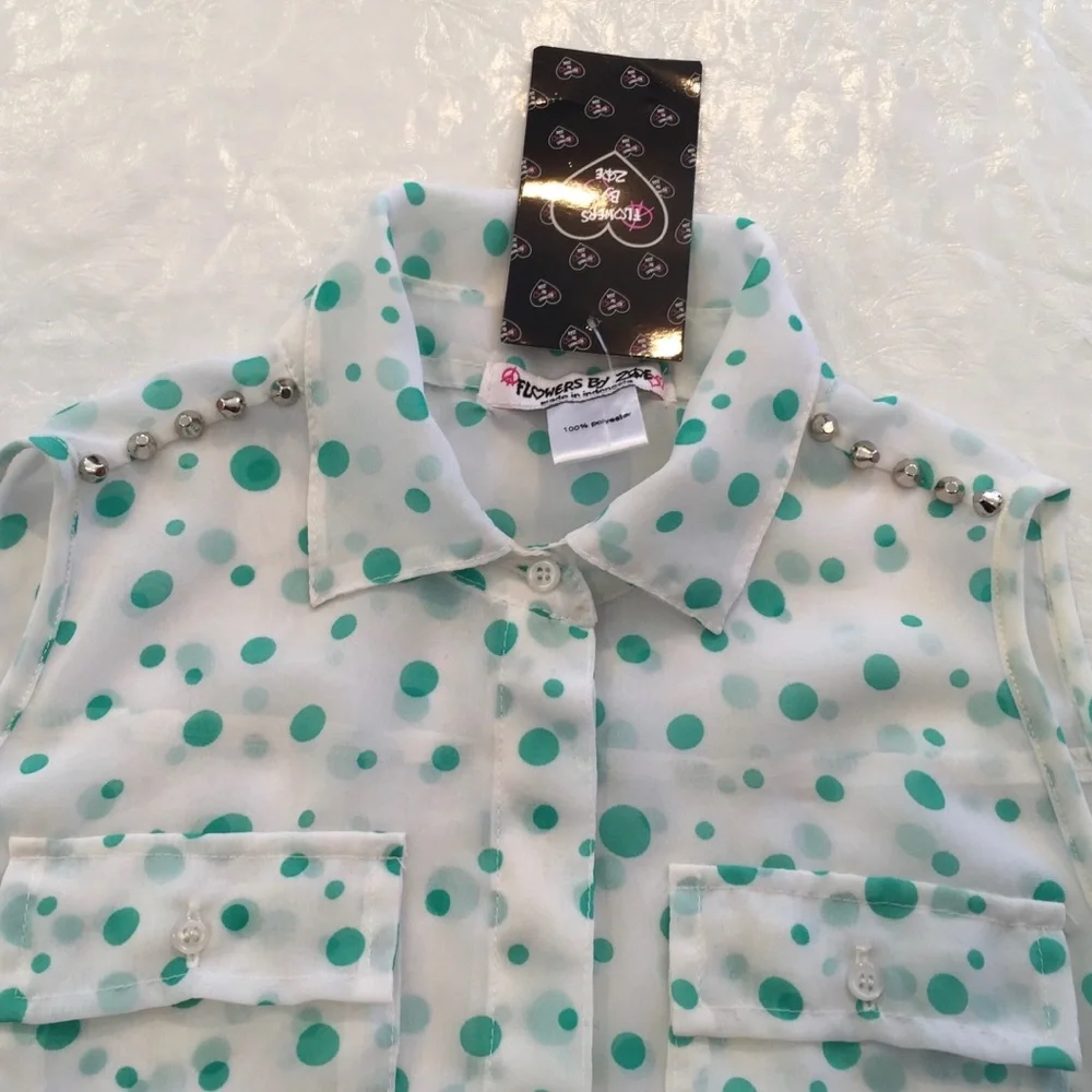 FLOWERS BY ZOE**Studded Top**Med $58 - Picture 2 of 3